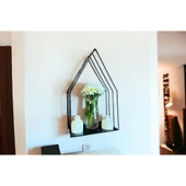 Şık Siyah Metal Duvara Monte Şamdan Dekoratif Mumluğu - 6