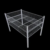 80x120cm Profil Ayaklı Havuz Sepet Beyaz - 1