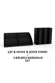 Çay & Kahve + 3 Bölmeli Bardaklık Set - 3
