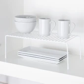 TEL ORGANİZER DOLAP DEPOLAMA RAFI 6'LI SET 22X40CM BEYAZ - 1