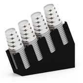 Yenilikçi Tasarım 4 Bölmeli Kademeli Karton Bardak Standı - 8 oz Bardak Uyumlu - 9