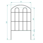 DEKORATİF BAHÇE ÇİTİ 33CM TEK PARÇA MODEL - 1 SİYAH HOBİ BAHÇESİ, ÇİÇEK, SEBZE, MİNİ BAHÇE - 3