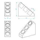 4 Bölmeli 16Oz ve 3 yuvalı Basamaklı Kahve Standı Düzenleyici Organizer Siyah Renkli Çok Bölmeli Kafe ve Self-Servis İçin Pratik Organizatör - 6
