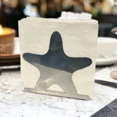 Deniz Yıldızı Temalı Gümüş Metal Peçetelik - 5