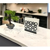 Modern Halka Tasarımıyla Zarif Sofralar: Siyah Renk Metal Peçetelik - 7