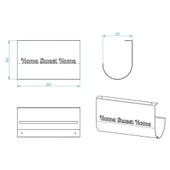 Home Sweet Home Temalı Beyaz Kağıt Rulo Havluluk thumbnail 8