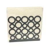 Modern Halka Tasarımıyla Zarif Sofralar: Siyah Renk Metal Peçetelik - 4