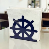 Dümen Temalı Mavi Metal Peçetelik - 1