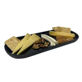 Kırılmaz Melamin Siyah Servis Tabak 13x32cm 2106 - 1