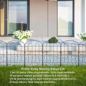 DEKORATİF BAHÇE ÇİTİ 33CM TEK PARÇA MODEL - 1 SİYAH HOBİ BAHÇESİ, ÇİÇEK, SEBZE, MİNİ BAHÇE - 1
