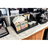 TEZGAHÖNÜ ORGANİZER RAF 50 CM 2 KATLI MODEL SİYAH - 5