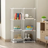 6 Bölmeli Tel Küp Çok Amaçlı Organizer Raf Beyaz 33cm Mutfak, Oyuncak, Kiler, Depolama Rafı - 1