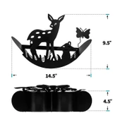 Geyik Temalı Metal WC Tuvalet Kağıtlığı - 7
