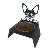 Sevimli Köpek Tasarımlı, Ergonomik Siyah Kedi ve Köpek Mama ve Su Kabı Tekli Small Model – Paslanmaz Çelik, Dayanıklı Malzeme - 5