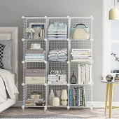 12 Bölmeli Tel Küp Çok Amaçlı Organizer Raf Beyaz 33cm Mutfak, Oyuncak, Kiler, Depolama Rafı - 2