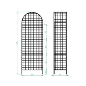 Modern Dekoratif Tel Metal Kitaplık & Çiçeklik Raf - Siyah - 4