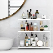 Ayarlanabilir Raflı 40cm Baharatlık, Organizer, Düzenleyizi Tezgahüstü Banyo, Mutfak, Ofis Model-1 Beyaz - 3