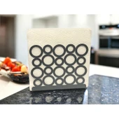 Modern Halka Tasarımıyla Zarif Sofralar: Siyah Renk Metal Peçetelik - 5