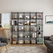 25'li Tel Küp Çok Amaçlı Organizer Raf Siyah 33cm - 2