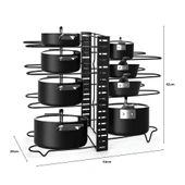 Dolap Için Tencere Ve Tava Düzenleyici Organizer Raf 8 Katlı - 4