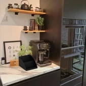 KASAÖNÜ , BAR ÖNÜ ,TEZGAH ÖNÜ APERATİF STANDI , TEZGAHÖNÜ ORGANİZER RAF 25 CM 2 KATLI MODEL SİYAH - 3