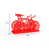 Bisiklet Temalı Kırmızı Metal Peçetelik - 4