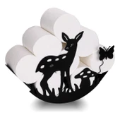 Geyik Temalı Metal WC Tuvalet Kağıtlığı - 1