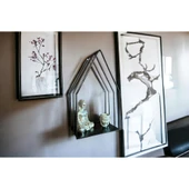 Şık Siyah Metal Duvara Monte Şamdan Dekoratif Mumluğu - 4