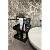 20x20 Siyah Tezgahüstü Mutfak ve Banyo Iki Katlı Organizer - 6