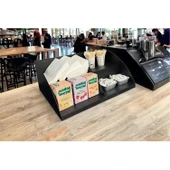 TEZGAHÖNÜ ORGANİZER RAF 50 CM 2 KATLI MODEL SİYAH - 6