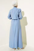 Bel Tünelli Yan Bağlamalı Jile İkili Takım Mavi thumbnail 3