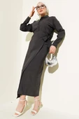 Bağlama Detaylı Etekli Tensel İkili Takım Antrasit thumbnail 1