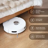 EZVIZ RE4 Plus Akıllı ve Paspaslı Robot Süpürge  Otomatik Çöp Boşaltma ve Şarj, Halı Algılama - 7