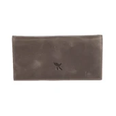 Karalı Hakiki Deri Unisex Portföy Gri BC424-8 - 1