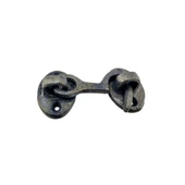 Antika Tarz Dekoratif Pirinç Maymuncuk Çengeli - 5cm, Oksit - 1