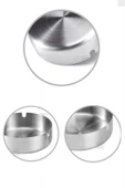5’li Set Küllük 8 cm Paslanmaz Çelik Kül Tablası Sigara Küllüğü - 3