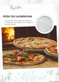 Pizza Tepsisi Alüminyum Pizza Teli Lahmacun Tepsisi 33 Cm thumbnail 4
