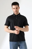 Erkek Çıt Çıt Detaylı Pamuklu Polo Yaka T-shirt - 2