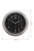 Gri Kasa Gri Çerçeve Duvar Saati 45 cm - 4