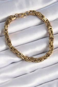 316L Çelik Gold Renk Kral Zincir Model Erkek Bileklik - TJ-EB3693 - 1