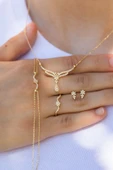 4'lü Taşlı Set Takım - 1