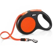 Flexi New Neon Turuncu Otomatik Köpek Gezdirme Kayışı 5 Metre Medium - 1