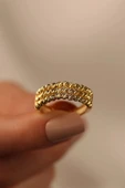 Dorikalı 3 Sıra Altın Yüzük thumbnail 2