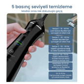 NPO Nicefeel FC1596 Taşınabilir,Şarjlı,Masajlı,Diş Teli/Protez Bakım Profesyonel Ağız Duşu-Siyah - 3