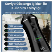 NPO Nicefeel FC1596 Taşınabilir,Şarjlı,Masajlı,Diş Teli/Protez Bakım Profesyonel Ağız Duşu-Siyah - 7