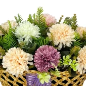 Nettenevime Yapay Çiçek Aranjmanı Sepettte Krizantem Aranjmanı Çiçek Sepeti thumbnail 5