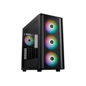 COOLERMASTER CM MasterBox 600 TG Mesh Siyah ARGB 3x14cm Fanı, Normal ve Back-Connect Anakart Destekli ATX Kasa MB600-KGNN-S00 thumbnail 3