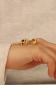 14 Ayar Tuğra Altın Küpe - 1