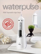 WaterPulse WP-V500-W Water Flosser Taşınabilir Şarjlı Masajlı Diş Protez Bakım ve Ağız Duşu - 9