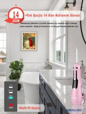 WaterPulse WP-V500-P Water Flosser Taşınabilir, Şarjlı, Masajlı, Diş/Protez Bakım ve Ağız Duşu Pembe - 5